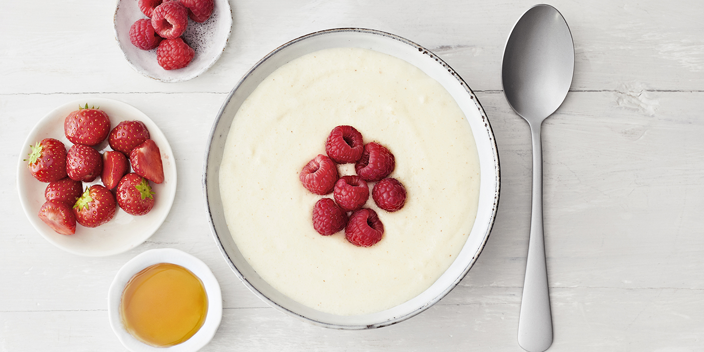 Mannapuuro vadelmilla